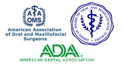 AAOMS, ADA and ABOMS logos